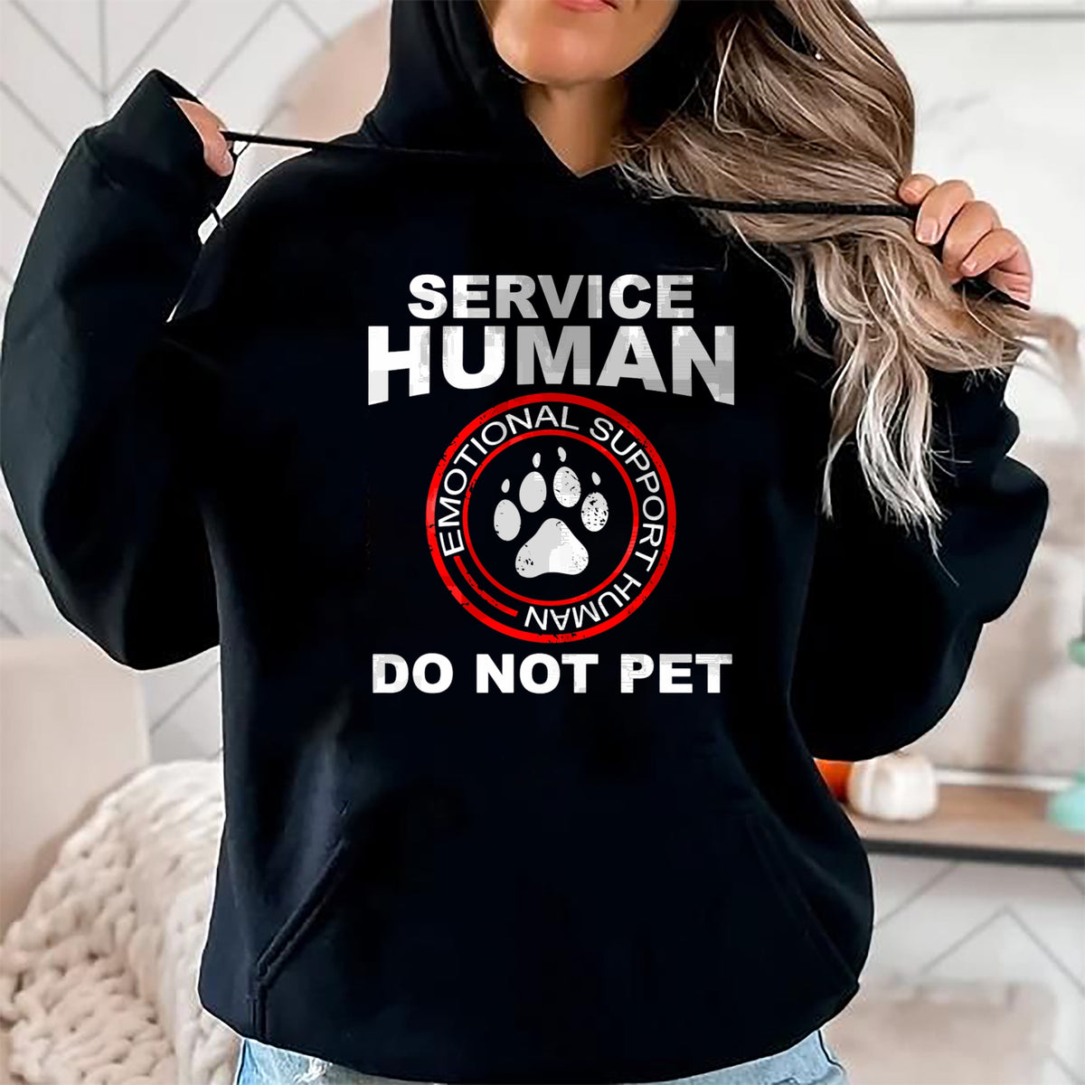 Dog Love Shirt, Dog Lover Gift T-Shirt/Hoodie/Sweatshirt HLT00 - Service Human Tshirt Funny Dog Owner Emotional Support Human