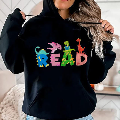 Best Dinosaur Lover Shirt, Funny Dinosaur UnisexT-Shirt/Hoodie/Sweatshirt HLT00 - Funny Reading Dinosaur T rex Dino Book Lover T-Shirt, Men, Black, 3X-Large
