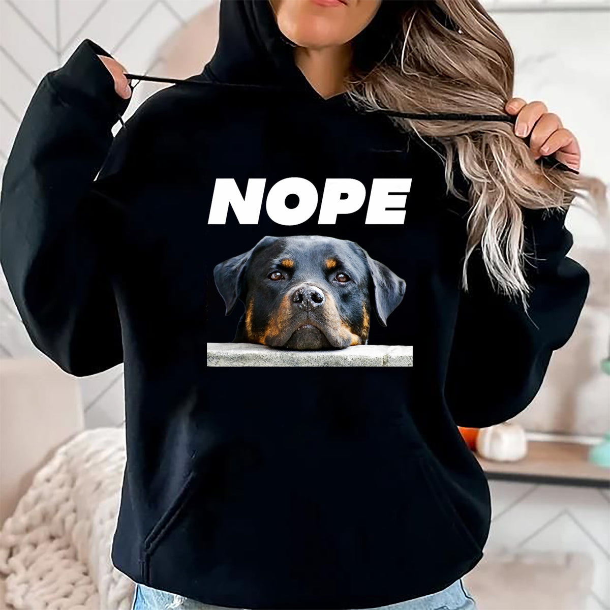 Dog Love Shirt, Dog Lover Gift T-Shirt/Hoodie/Sweatshirt HLT00 - Rotweiller Nope Rottie Face Not Today Love My Rottweiler Dog T-Shirt