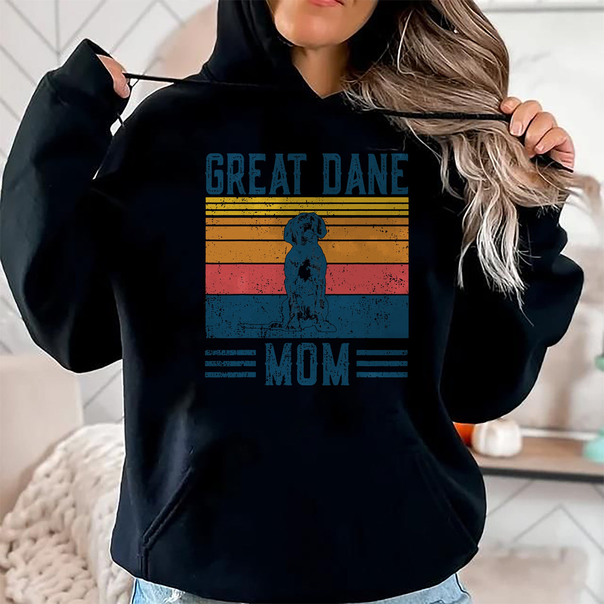 Dog Love Shirt, Dog Lover Gift T-Shirt/Hoodie/Sweatshirt HLT00 - Dog Great Dane Mom - Vintage Great Dane Mom T-Shirt