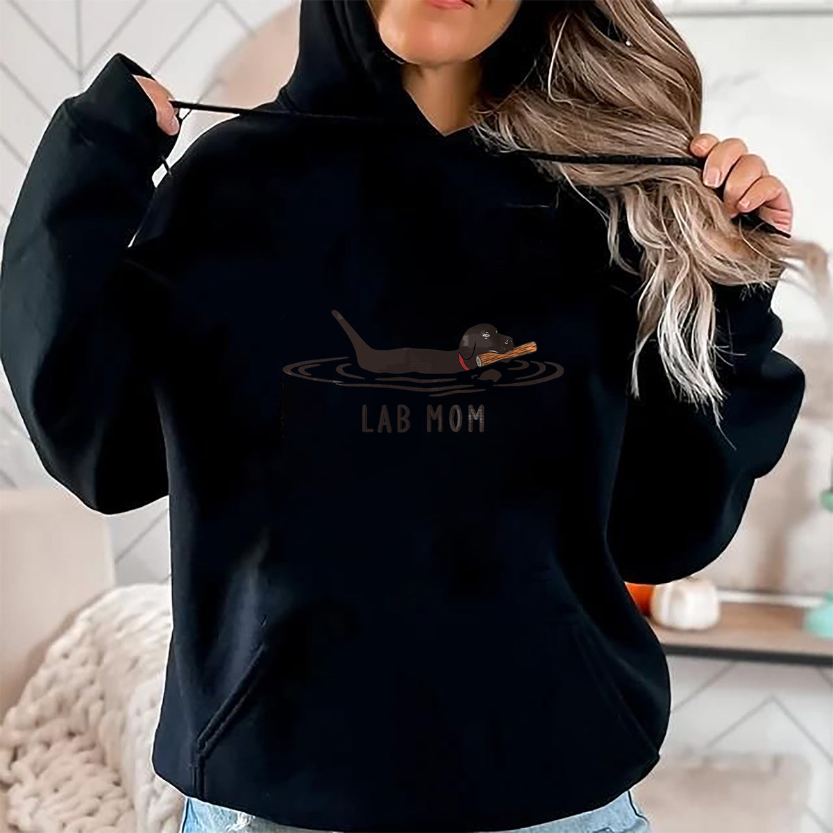 Dog Love Shirt, Dog Lover Gift T-Shirt/Hoodie/Sweatshirt HLT00 - Womens Lab Mom Labrador Retriever Dog Owner Mother T-Shirt