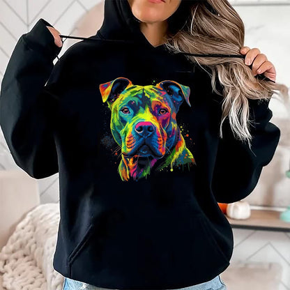 Dog Love Shirt, Dog Lover Gift T-Shirt/Hoodie/Sweatshirt HLT00 - Pitbull Dog I Love Dad Tattoo Funny Family T-Shirt