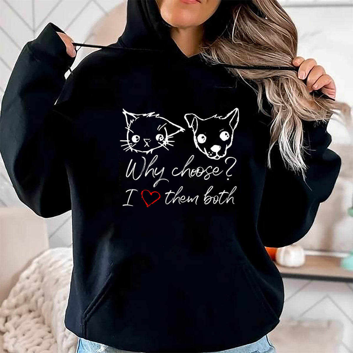 Dog Love Shirt, Dog Lover Gift T-Shirt/Hoodie/Sweatshirt HLT00 - Cat and Dog Lover I Love Puppies and Kittens T-Shirt