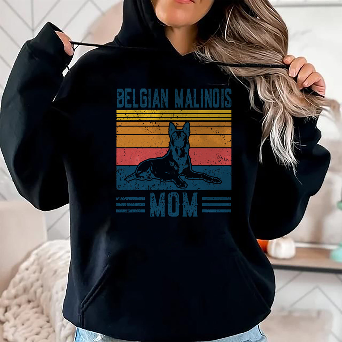 Dog Love Shirt, Dog Lover Gift T-Shirt/Hoodie/Sweatshirt HLT00 - Dog Belgian Malinois Mom - Vintage Belgian Malinois Mom T-Shirt