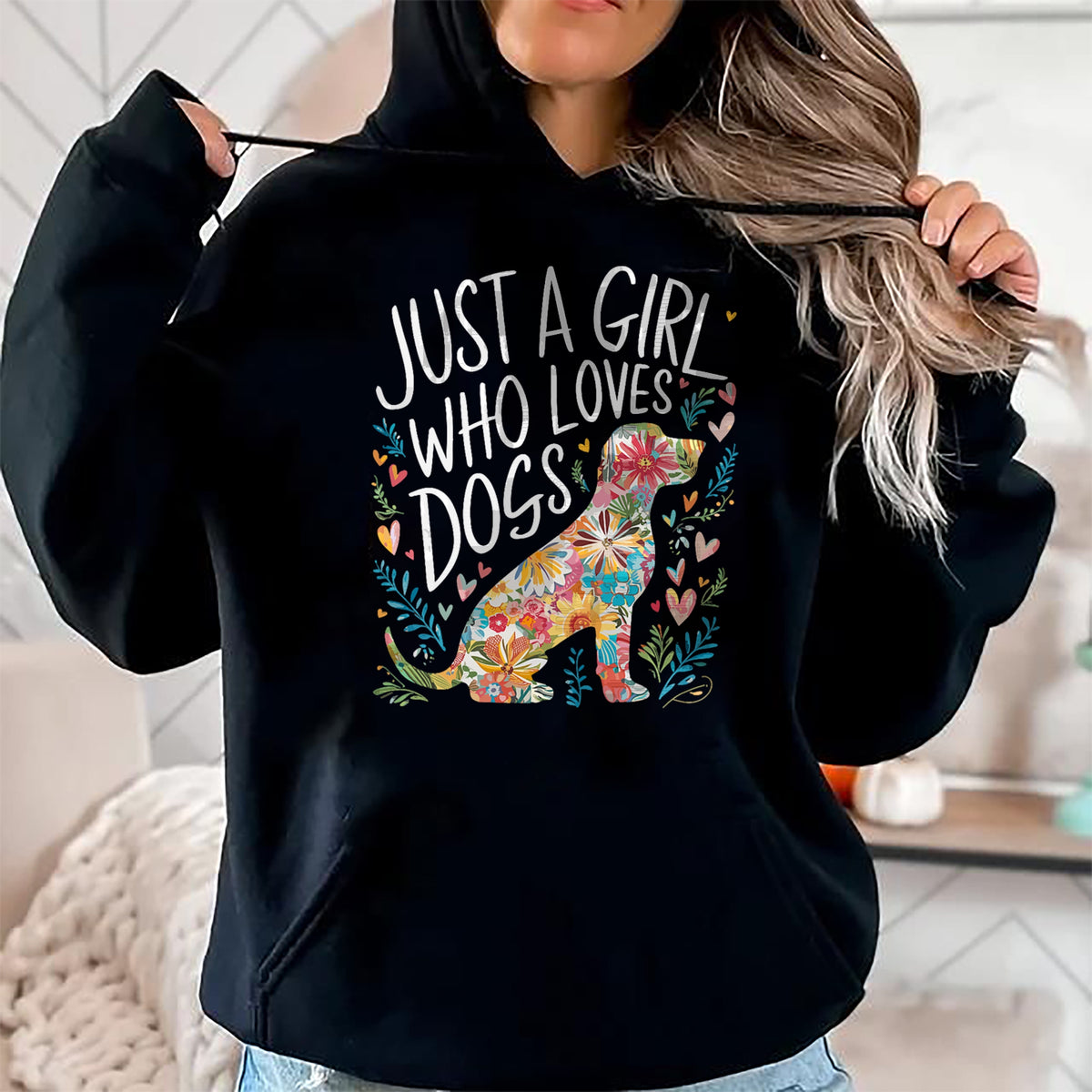 Dog Love Shirt, Dog Lover Gift T-Shirt/Hoodie/Sweatshirt HLT00 - Dog Cute Just A Girl Who Loves Dogs T-Shirt