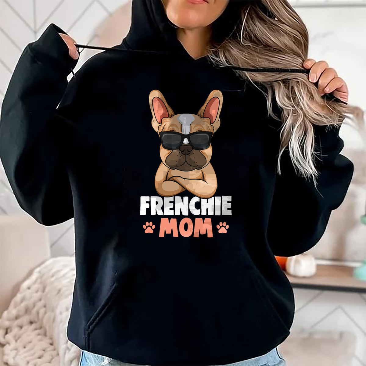 Dog Love Shirt, Dog Lover Gift T-Shirt/Hoodie/Sweatshirt HLT00 - Frenchie Mom French Bulldog Dog Womens T-Shirt