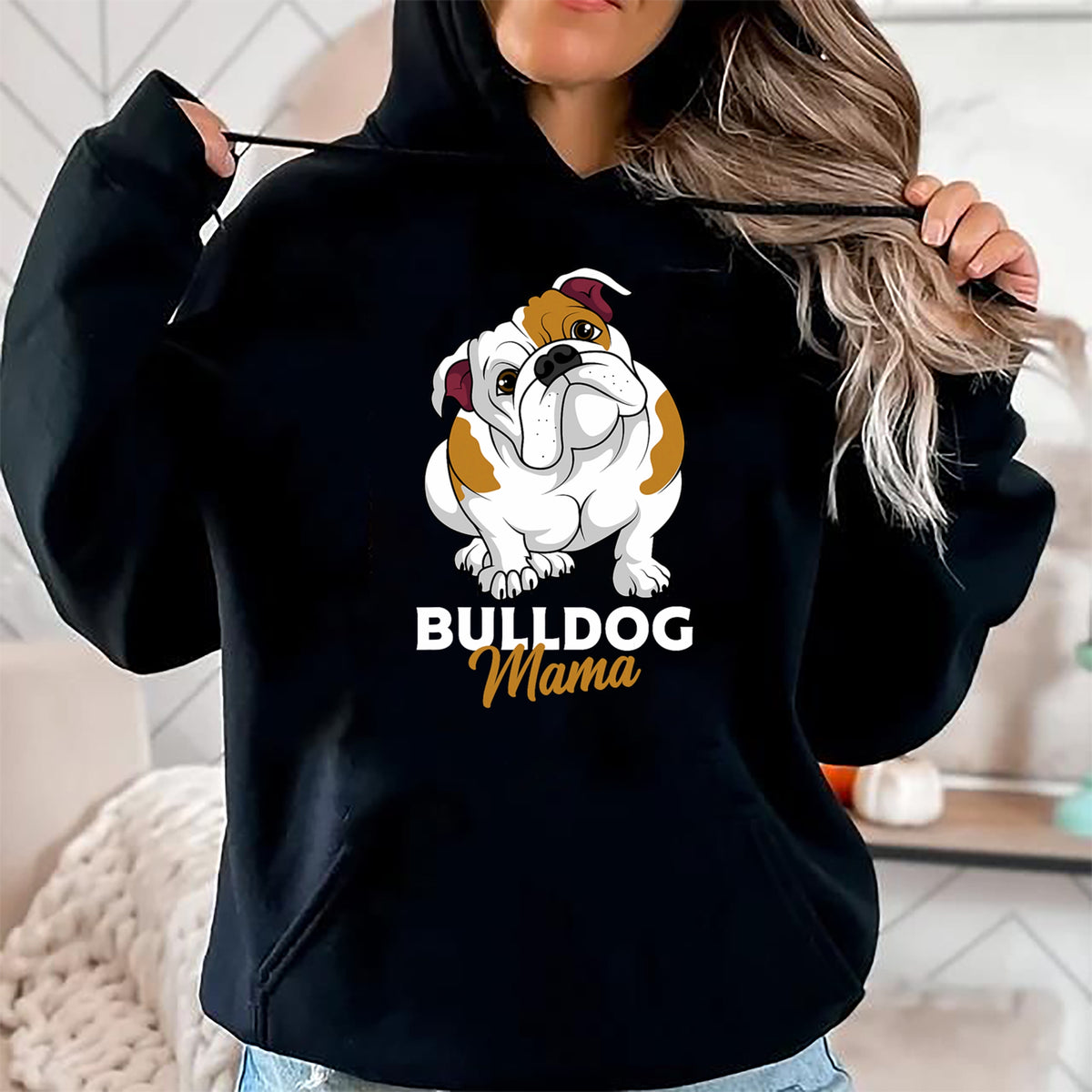 Dog Love Shirt, Dog Lover Gift T-Shirt/Hoodie/Sweatshirt HLT00 - English Bulldog Mama Cute Bully Dog Mom Funny Womens Gift T-Shirt