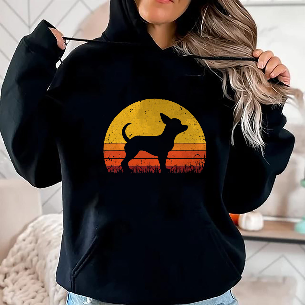 Dog Love Shirt, Dog Lover Gift T-Shirt/Hoodie/Sweatshirt HLT00 - Retro Chihuahua Men Women Dog Mom Dad Chihuahua T-Shirt