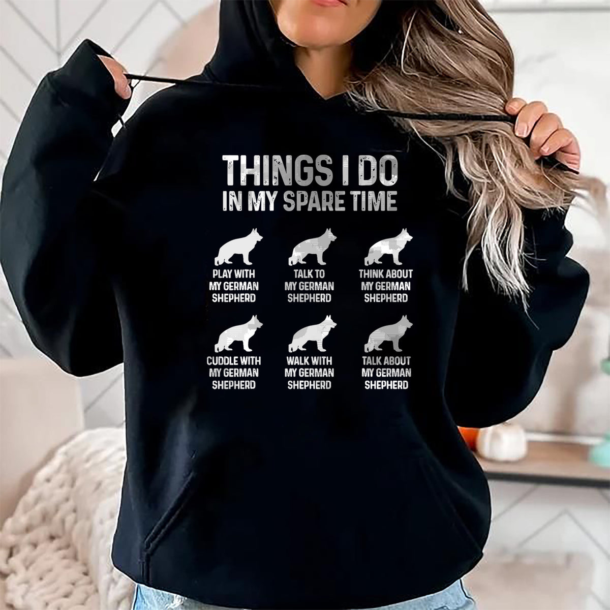 Dog Love Shirt, Dog Lover Gift T-Shirt/Hoodie/Sweatshirt HLT00 - Things I Do In My Spare Time German Shepherd Dog Dad Mom T-Shirt