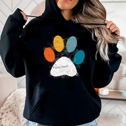 Dog Love Shirt, Dog Lover Gift T-Shirt/Hoodie/Sweatshirt HLT00 - Vintage Dog T-Shirt Puppy Dog Paw Print Dog Love Pet Paw T-Shirt