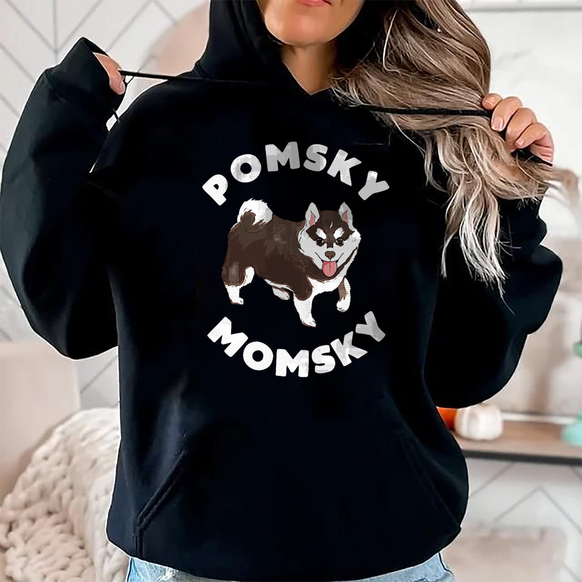 Dog Love Shirt, Dog Lover Gift T-Shirt/Hoodie/Sweatshirt HLT00 - Pomsky Momsky for Dog Pet Mom T-Shirt