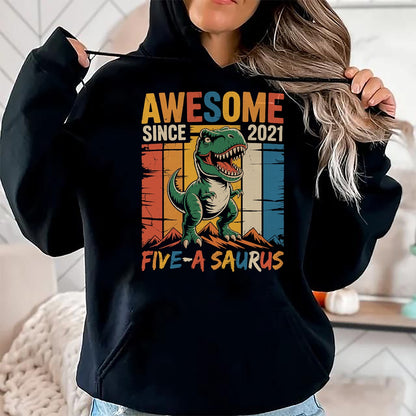 Best Dinosaur Lover Shirt, Funny Dinosaur UnisexT-Shirt/Hoodie/Sweatshirt HLT00 - 5 Year Old Dinosaur 5th Birthday Five Saurus Boys Kids T-Shirt