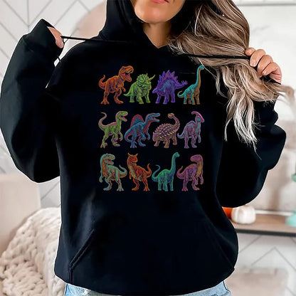 Best Dinosaur Lover Shirt, Funny Dinosaur UnisexT-Shirt/Hoodie/Sweatshirt HLT00 - Dinosaur Species Chart Paleontology Prehistoric Animals T-Shirt