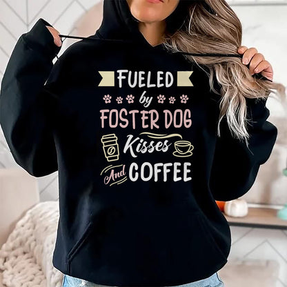 Dog Love Shirt, Dog Lover Gift T-Shirt/Hoodie/Sweatshirt HLT00 - Foster Dog Mom Coffee Lover T-Shirt