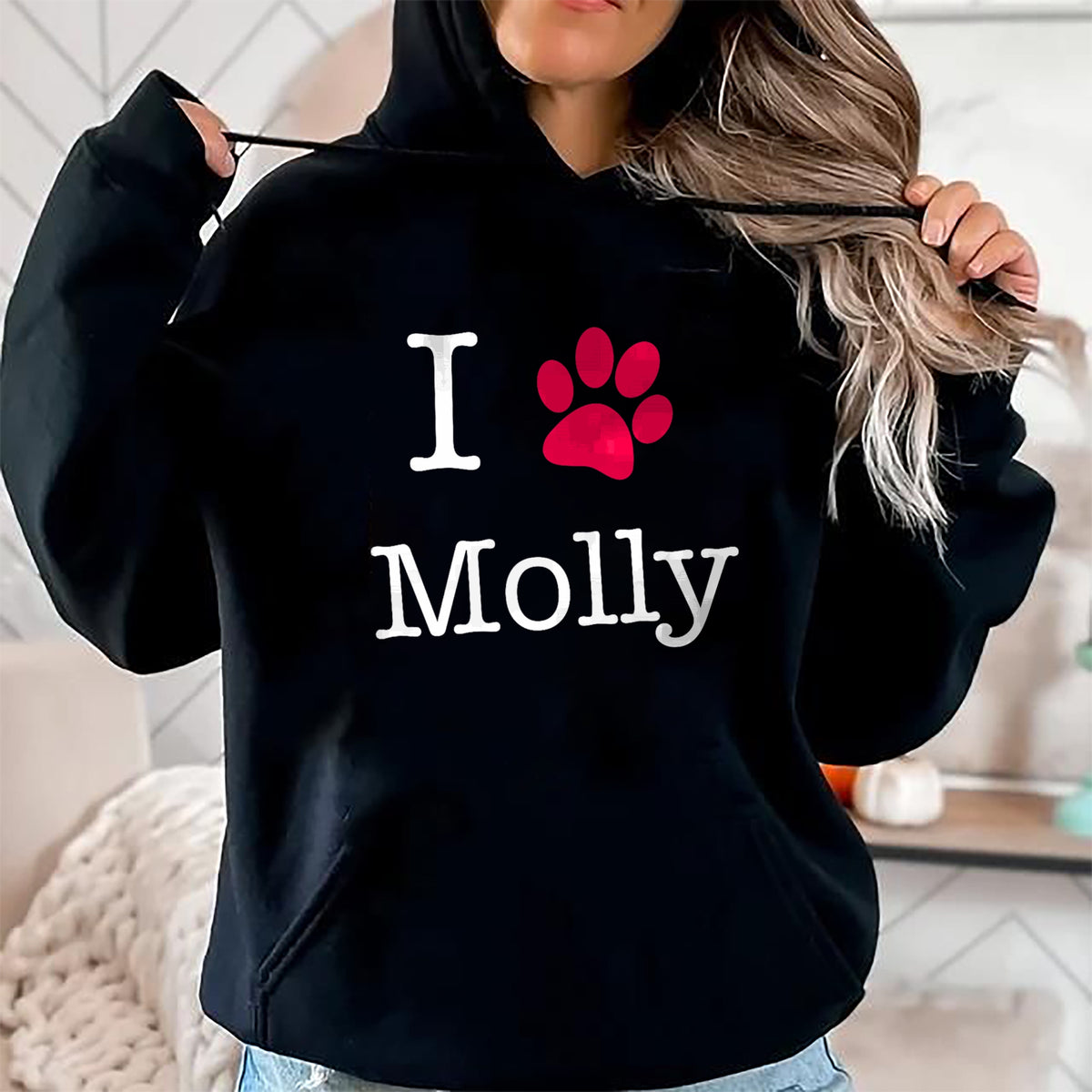 Dog Love Shirt, Dog Lover Gift T-Shirt/Hoodie/Sweatshirt HLT00 - I Love Molly Dog Name T-Shirt Gift Shirt T-Shirt