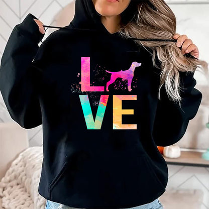 Dog Love Shirt, Dog Lover Gift T-Shirt/Hoodie/Sweatshirt HLT00 - Colorful Vizsla Dog Mom Gifts Vizsla T-Shirt