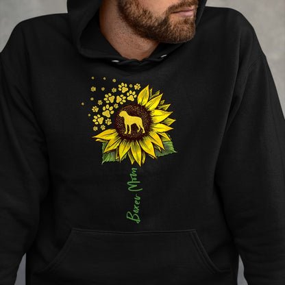 Dog Love Shirt, Dog Lover Gift T-Shirt/Hoodie/Sweatshirt HLT00 - Boxer Mom Sunflower Boxer Dog Gifts Dog Mom Mama T-Shirt