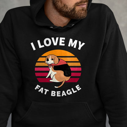 Dog Love Shirt, Dog Lover Gift T-Shirt/Hoodie/Sweatshirt HLT00 - I Love My Fat Beagle - Beagle Dog T-Shirt