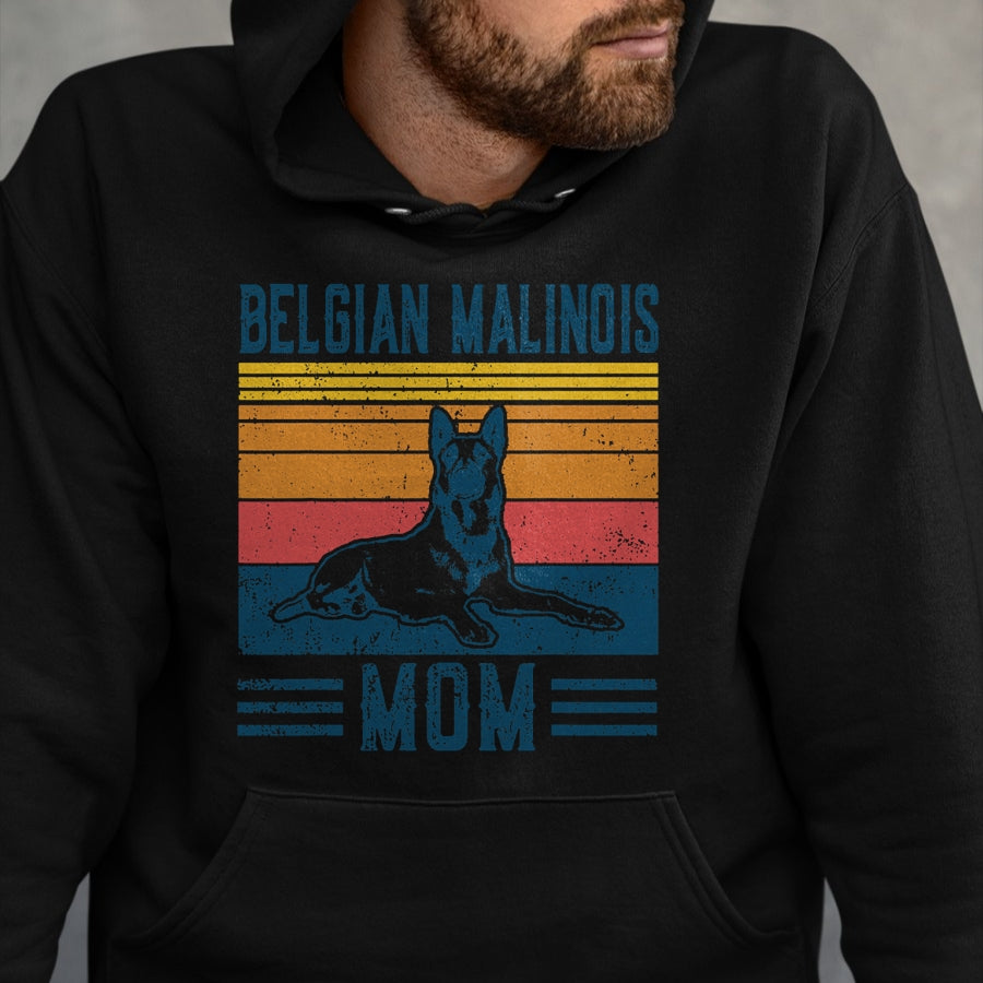 Dog Love Shirt, Dog Lover Gift T-Shirt/Hoodie/Sweatshirt HLT00 - Dog Belgian Malinois Mom - Vintage Belgian Malinois Mom T-Shirt