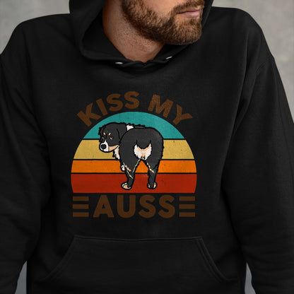Dog Love Shirt, Dog Lover Gift T-Shirt/Hoodie/Sweatshirt HLT00 - Mini Australian Shepherd Kiss My Auss Funnny Dog Mom Dad T-Shirt
