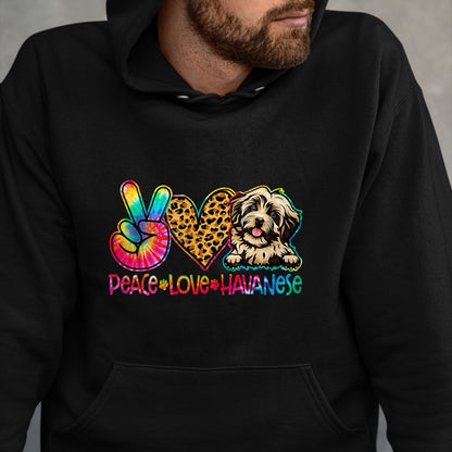 Dog Love Shirt, Dog Lover Gift T-Shirt/Hoodie/Sweatshirt HLT00 - Peace Love Havanese Tie Dye Dog Lover T-Shirt