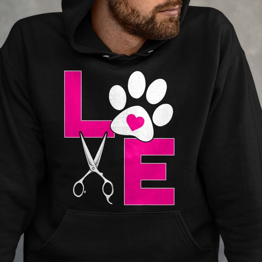 Dog Love Shirt, Dog Lover Gift T-Shirt/Hoodie/Sweatshirt HLT00 - Cute Dog Groomer Funny Dog Grooming Love Christmas T-Shirt