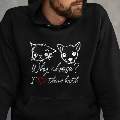 Dog Love Shirt, Dog Lover Gift T-Shirt/Hoodie/Sweatshirt HLT00 - Cat and Dog Lover I Love Puppies and Kittens T-Shirt