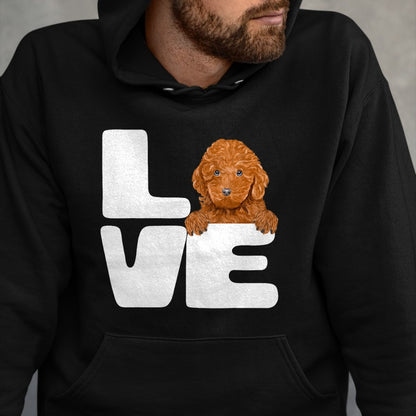 Dog Love Shirt, Dog Lover Gift T-Shirt/Hoodie/Sweatshirt HLT00 - I Love My Brown Poodle Dog Lover T-Shirt