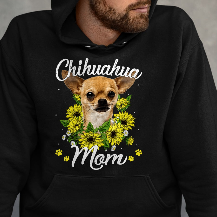 Dog Love Shirt, Dog Lover Gift T-Shirt/Hoodie/Sweatshirt HLT00 - Dog Mom Sunflower Gift Love Dogs and Flowers T-Shirt