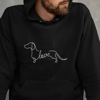 Dog Love Shirt, Dog Lover Gift T-Shirt/Hoodie/Sweatshirt HLT00 - Dachshund Chiweenie Wiener Dog Love Sketch Art Dog T-Shirt