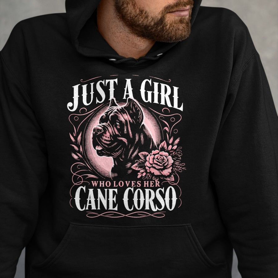 Dog Love Shirt, Dog Lover Gift T-Shirt/Hoodie/Sweatshirt HLT00 - Cane Corso Just A Girl Who Loves Her Cane Corsos Dog T-Shirt