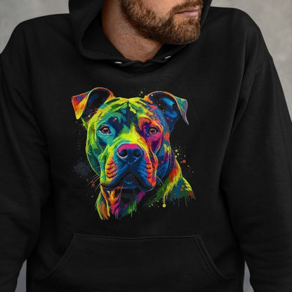 Dog Love Shirt, Dog Lover Gift T-Shirt/Hoodie/Sweatshirt HLT00 - Pit Bull Mom Dog Lover Colorful Artistic Pitbull Owner Women T-Shirt
