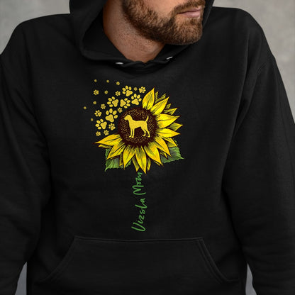 Dog Love Shirt, Dog Lover Gift T-Shirt/Hoodie/Sweatshirt HLT00 - Vizsla Mom Sunflower Vizsla Gifts Dog Mom Mama T-Shirt
