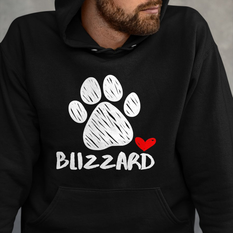 Dog Love Shirt, Dog Lover Gift T-Shirt/Hoodie/Sweatshirt HLT00 - Blizzard Puppy Love Doggy Parent Blizzard Pet Dog name Paw T-Shirt