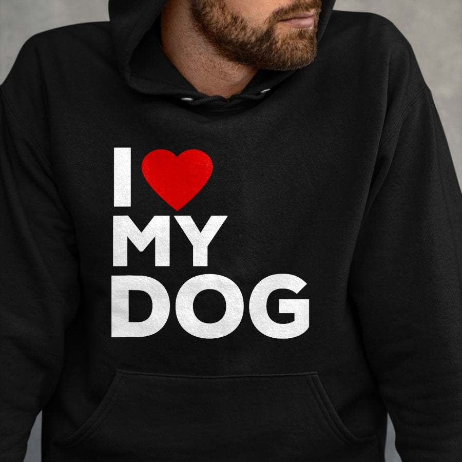 Dog Love Shirt, Dog Lover Gift T-Shirt/Hoodie/Sweatshirt HLT00 - I Love My Dog Tshirt for Dog Lovers with Heart T-Shirt