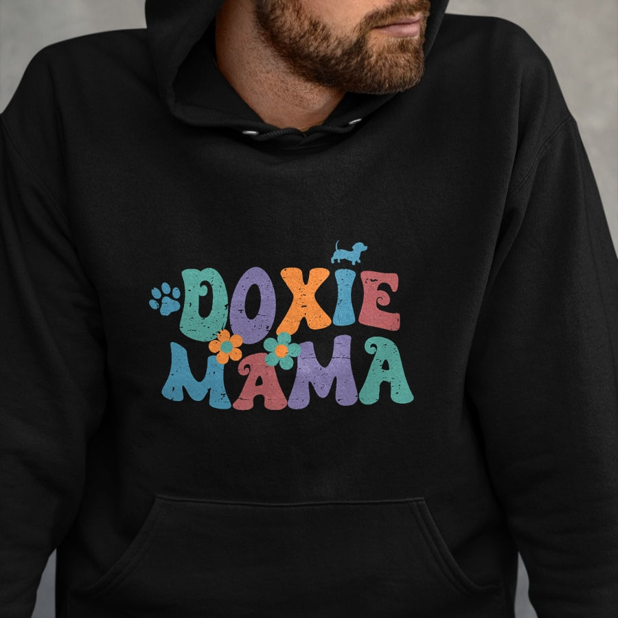 Dog Love Shirt, Dog Lover Gift T-Shirt/Hoodie/Sweatshirt HLT00 - Groovy Doxie Mama Colorful Dog Gift Dachshund Lover Dogs Mom T-Shirt