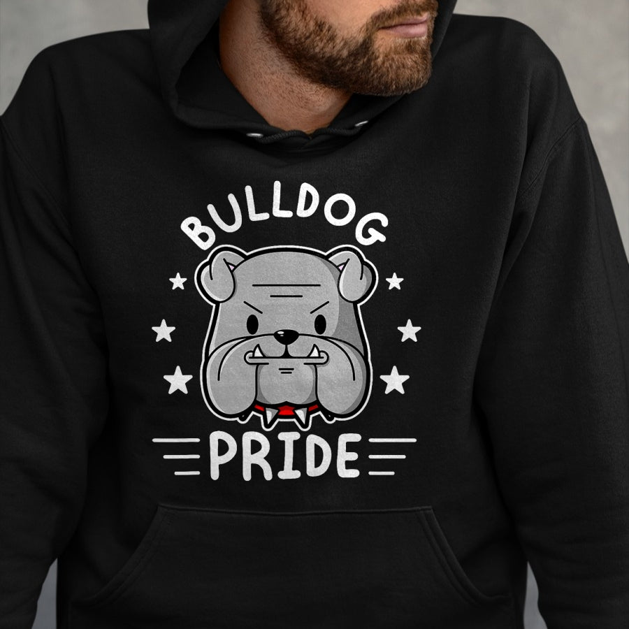 Dog Love Shirt, Dog Lover Gift T-Shirt/Hoodie/Sweatshirt HLT00 - Bulldog Mascot Shirt English Bulldog Pride And Loyalty T-Shirt