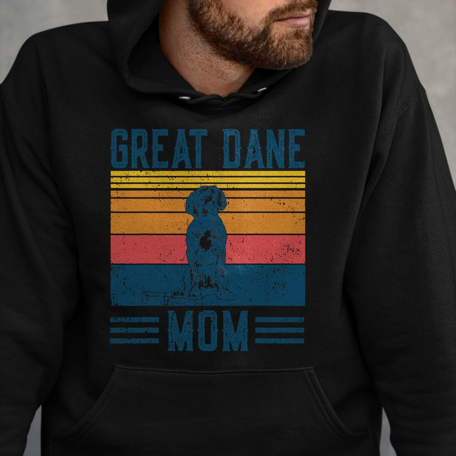 Dog Love Shirt, Dog Lover Gift T-Shirt/Hoodie/Sweatshirt HLT00 - Dog Great Dane Mom - Vintage Great Dane Mom T-Shirt