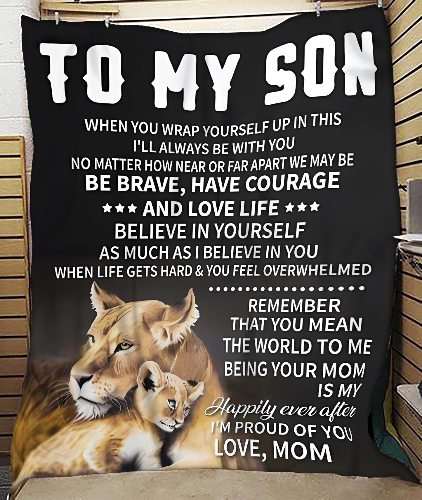 Blanket From Mom To My Son - TOBY00 (SKUB07-18)