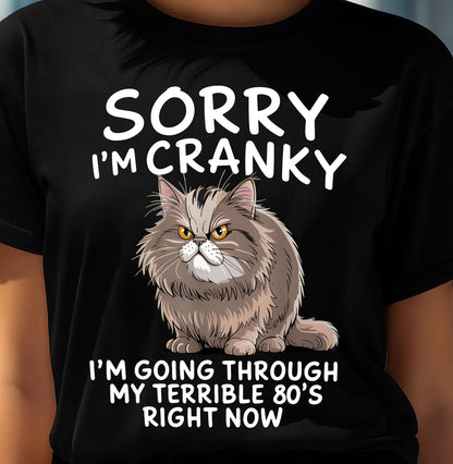SORRY I AM CRANKY, 80'S - BIRTHDAY SHIRT FOR WOMEN - TOBY00 (SKU12-254)