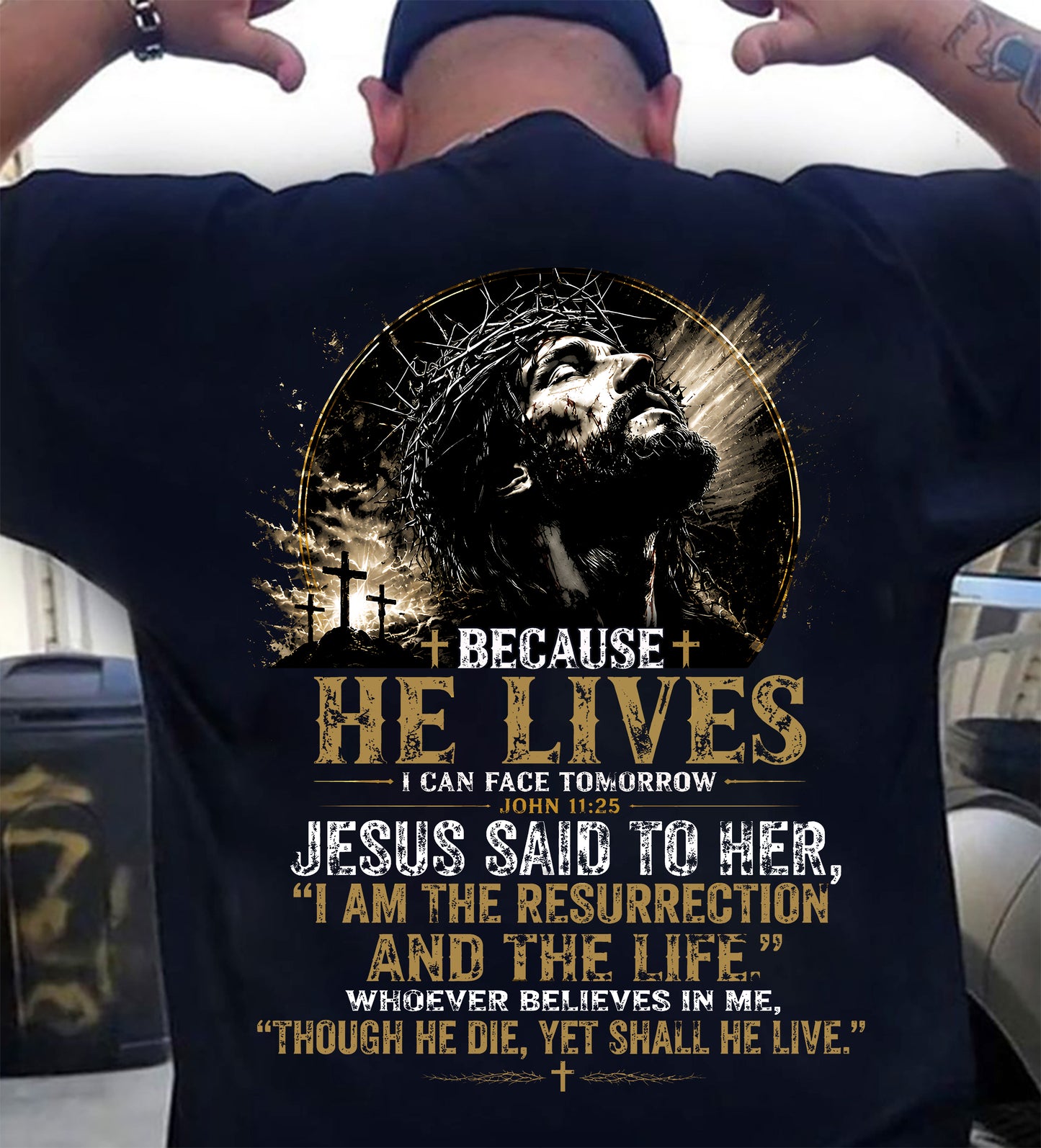 BECAUSE HE LIVES - SHIRTS FOR MEN - TOBY00 (SKU2608-79)