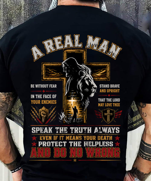 A REAL MAN STAND FIRM IN FAITH - SHIRTS FOR MEN - TOBY00 (SKU2608-613)