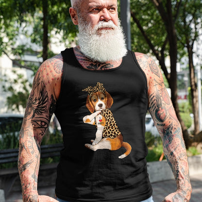 Dog Love Shirt, Dog Lover Gift T-Shirt/Hoodie/Sweatshirt HLT00 - Beagle Dog Lover Tee I Love Mom Tattoo Leopard Mothers Day T-Shirt
