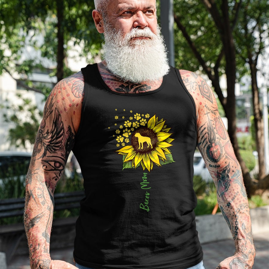 Dog Love Shirt, Dog Lover Gift T-Shirt/Hoodie/Sweatshirt HLT00 - Boxer Mom Sunflower Boxer Dog Gifts Dog Mom Mama T-Shirt