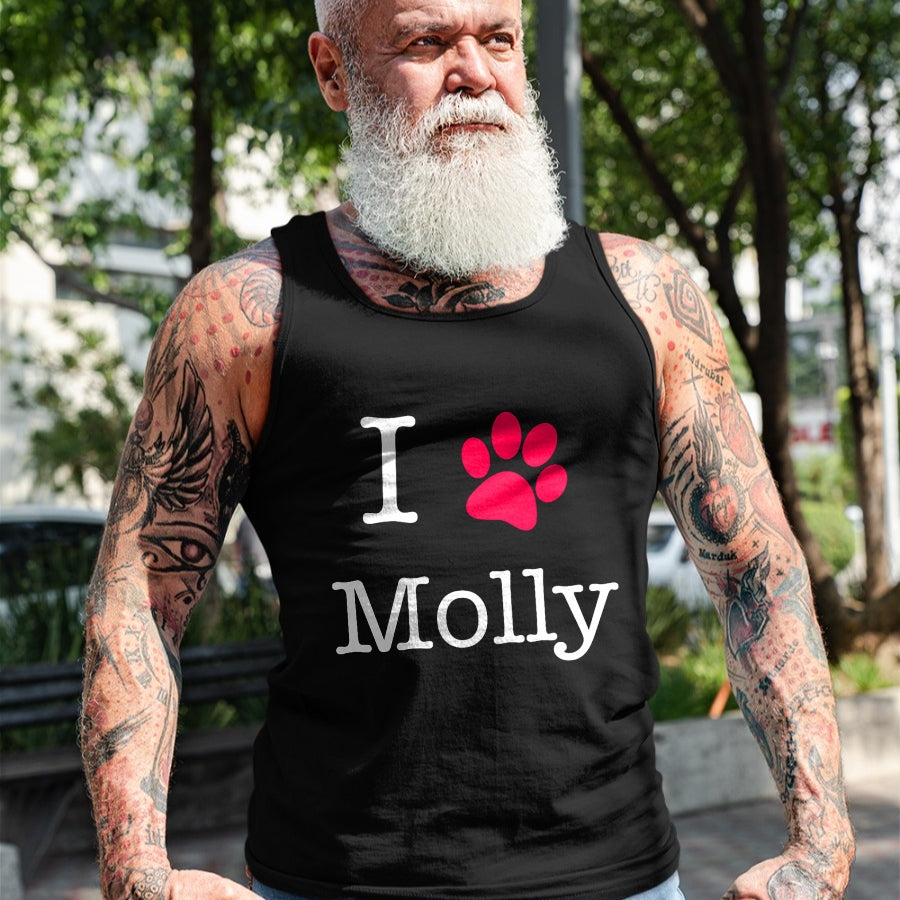Dog Love Shirt, Dog Lover Gift T-Shirt/Hoodie/Sweatshirt HLT00 - I Love Molly Dog Name T-Shirt Gift Shirt T-Shirt
