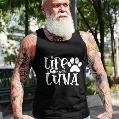 Dog Love Shirt, Dog Lover Gift T-Shirt/Hoodie/Sweatshirt HLT00 - Life Is Better With Luna Pet Dog Owner Christmas Gifts Mom T-Shirt
