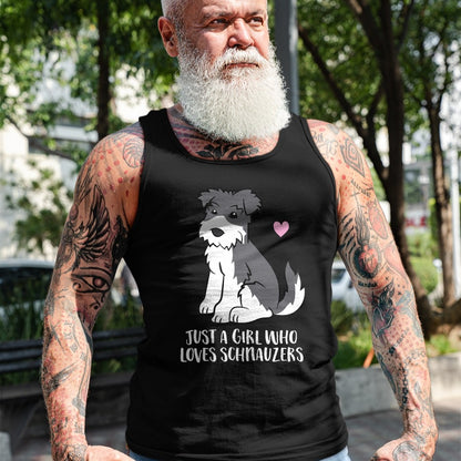Dog Love Shirt, Dog Lover Gift T-Shirt/Hoodie/Sweatshirt HLT00 - Funny Schnauzer Dog Girl Just a Girl Who Loves Schnauzers T-Shirt