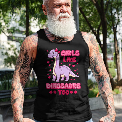 Best Dinosaur Lover Shirt, Funny Dinosaur UnisexT-Shirt/Hoodie/Sweatshirt HLT00 - Girls Like Dinosaurs Too Cute Brachiosaurus Dinosaurs T-Shirt