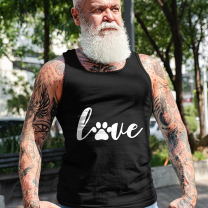 Dog Love Shirt, Dog Lover Gift T-Shirt/Hoodie/Sweatshirt HLT00 - Paw Print Love Heart Funny Cool Dog Cat Mom Pet Animal Lover T-Shirt (1)