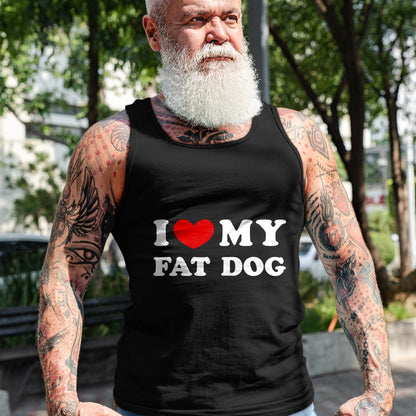 Dog Love Shirt, Dog Lover Gift T-Shirt/Hoodie/Sweatshirt HLT00 - I Love My Fat Dog, I Heart My Fat Dog T-Shirt